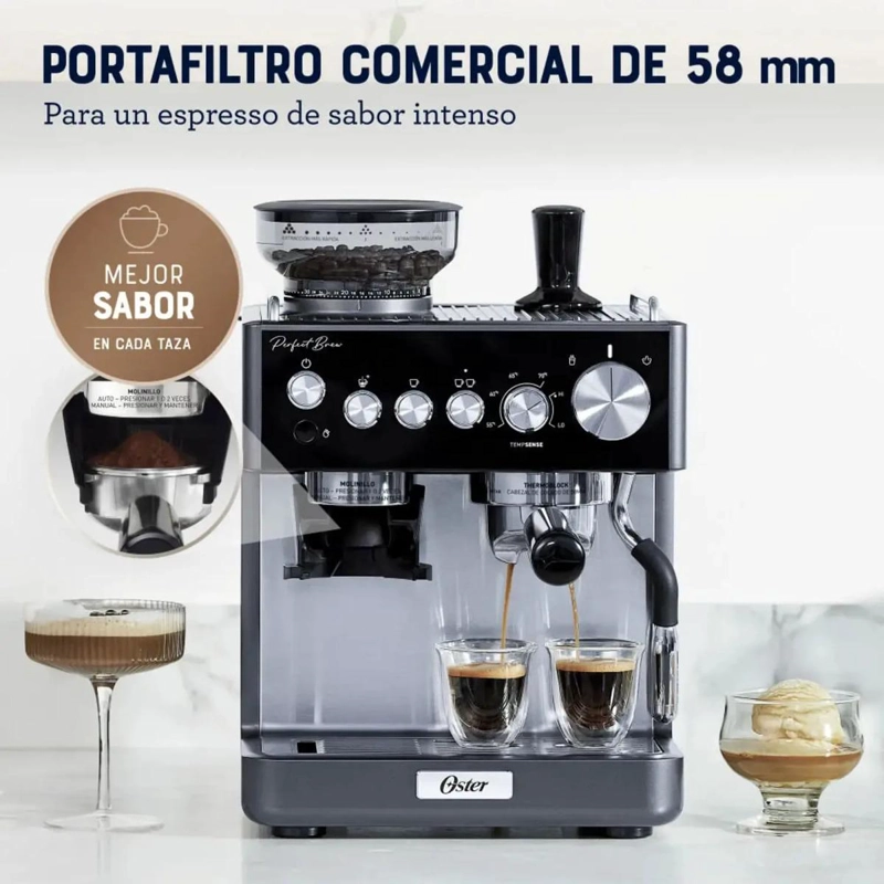 CAFETERA OSTER NUEVA PERFECT BREW CON MOLINILLO 2208823 NEGRO - 4