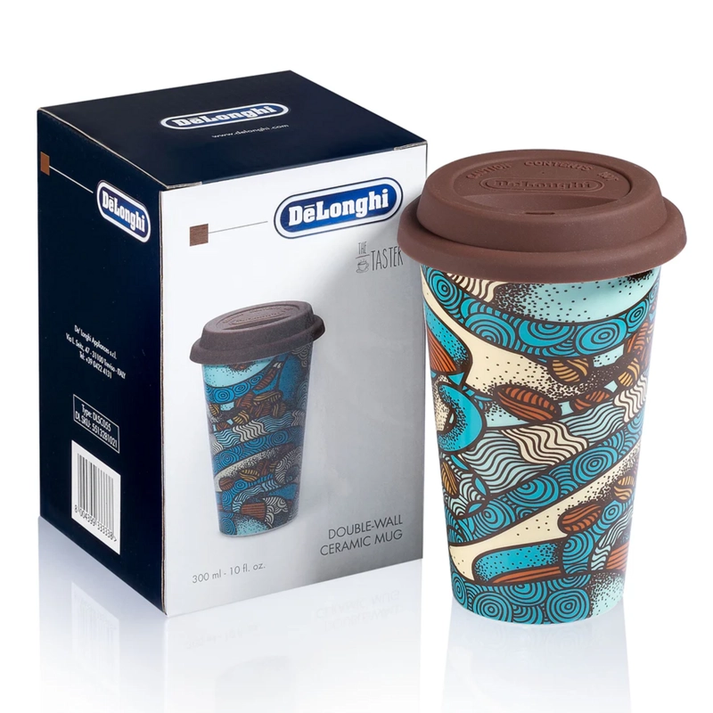 MUG TAZA CERAMICA DOBLE PARED DELONGHI GRANOS 300 ML - 2