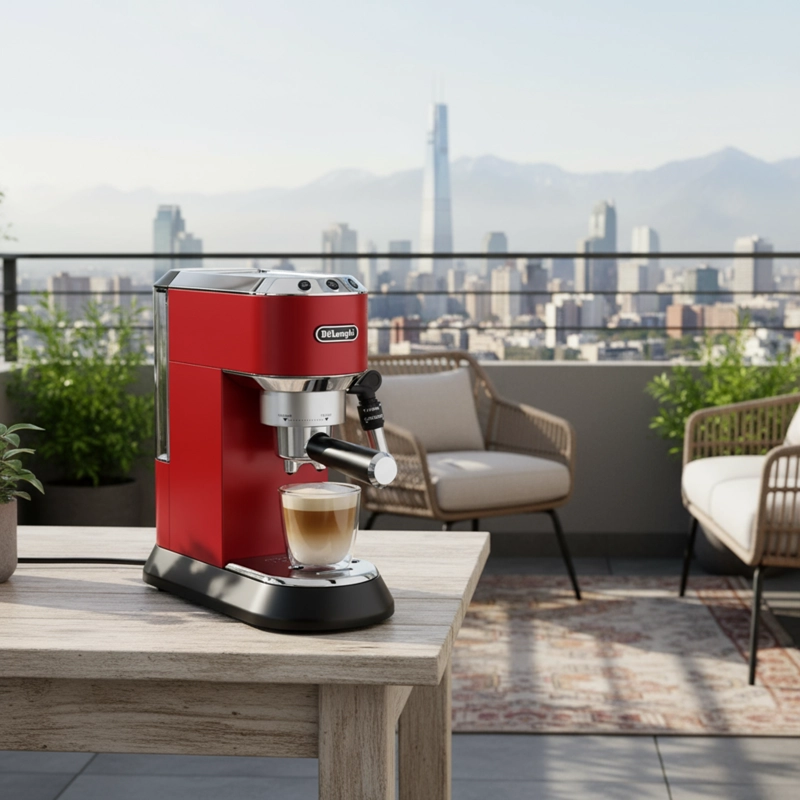 CAFETERA DELONGHI ESPRESSO DEDICA STYLE ROJA - 4