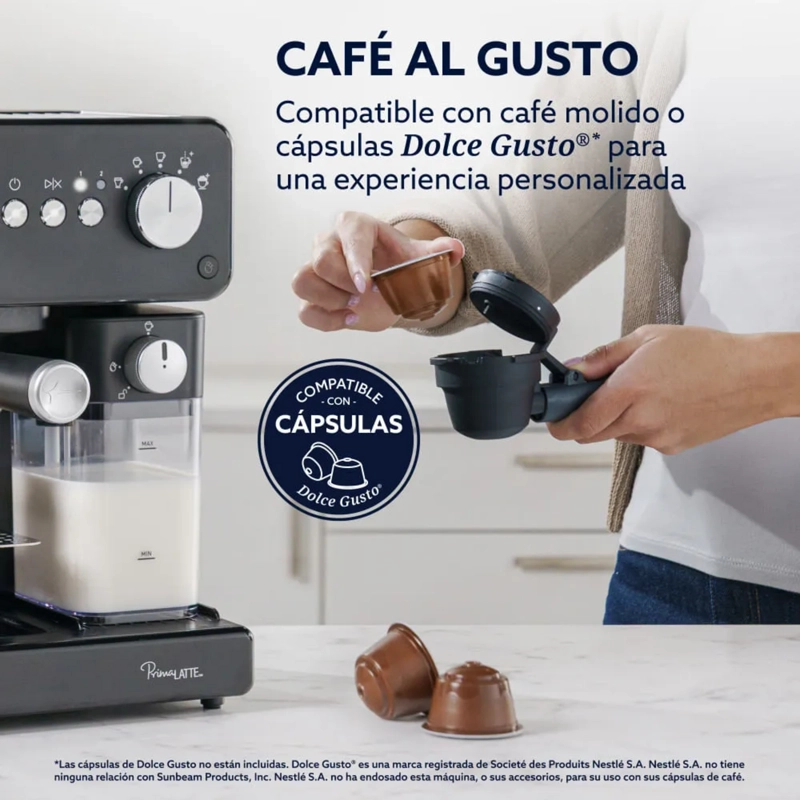 CAFETERA AUTOMATICA OSTER PRIMALATTE NUEVO MODELO 2025 NEGRA - 5