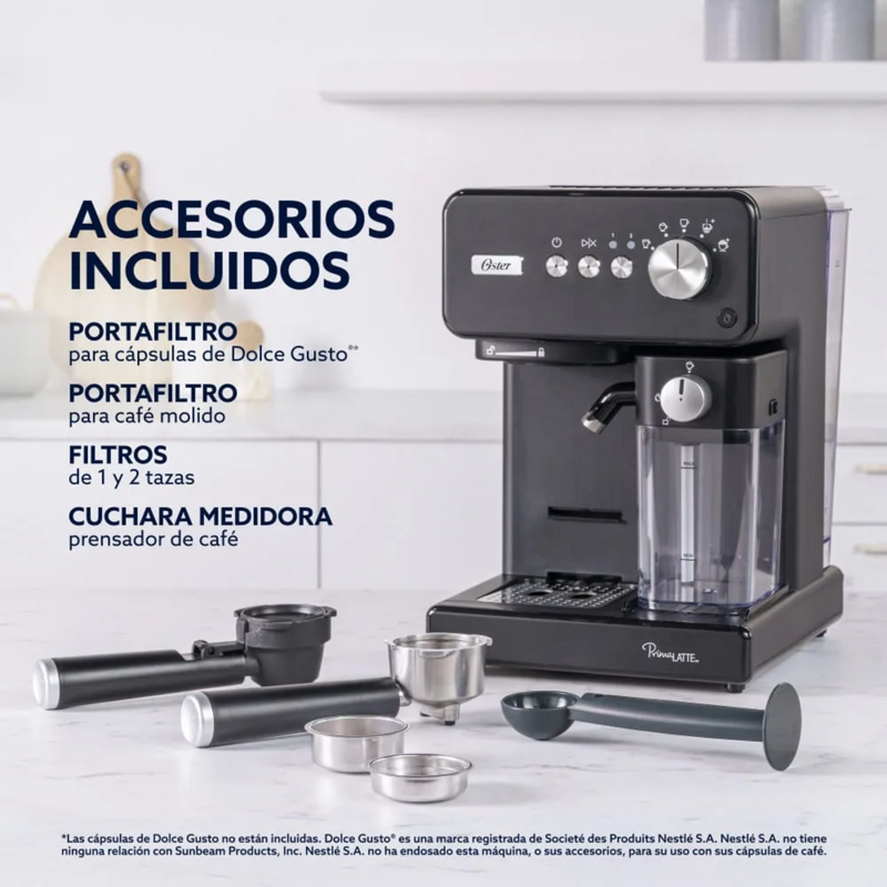 CAFETERA AUTOMATICA OSTER PRIMALATTE NUEVO MODELO 2025 NEGRA - 7