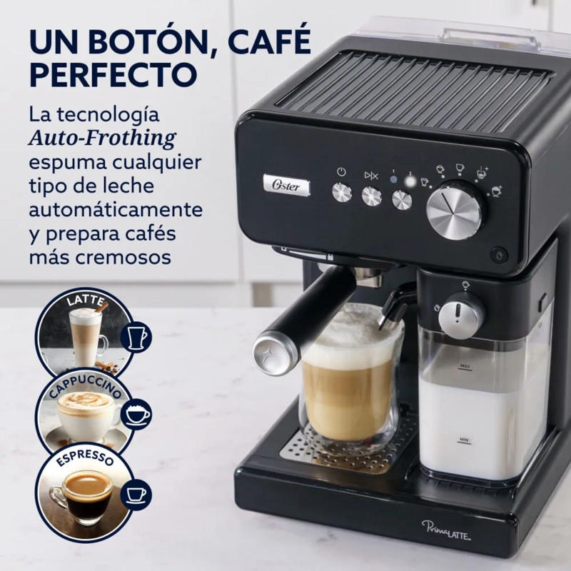 CAFETERA AUTOMATICA OSTER PRIMALATTE NUEVO MODELO 2025 NEGRA - 9