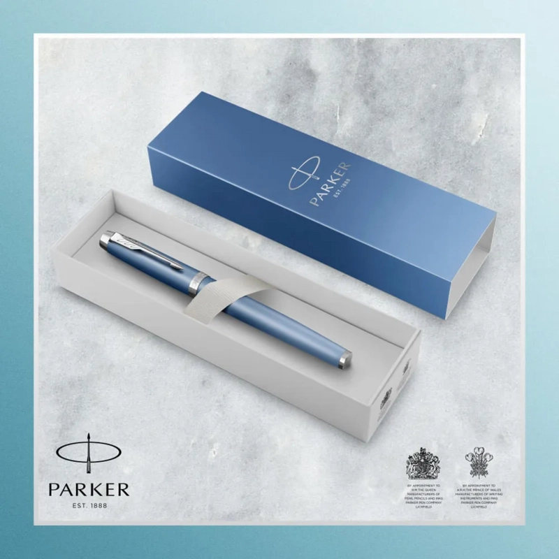 BOLIGRAFO ROLLERBALL PARKER IM WRITING RITUALS AZUL TIN NEG - 5
