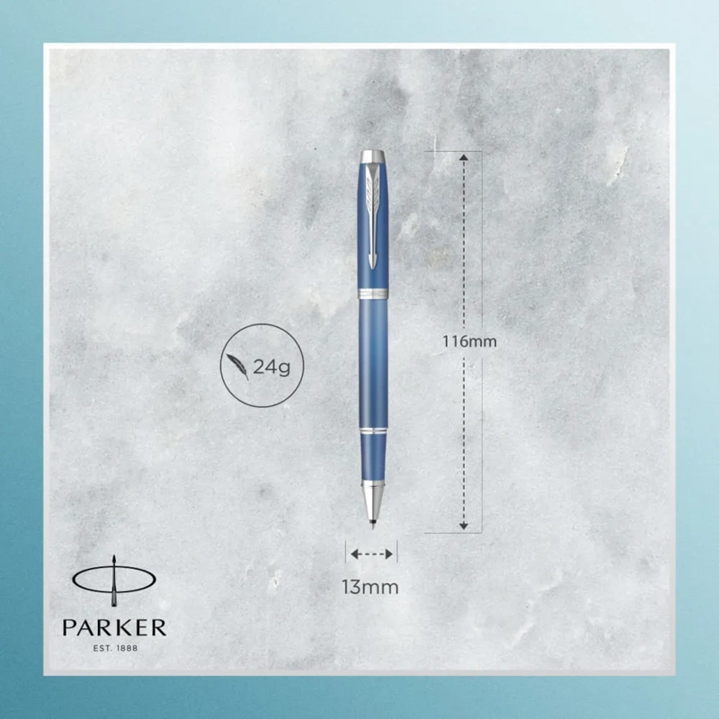 BOLIGRAFO ROLLERBALL PARKER IM WRITING RITUALS AZUL TIN NEG - 8