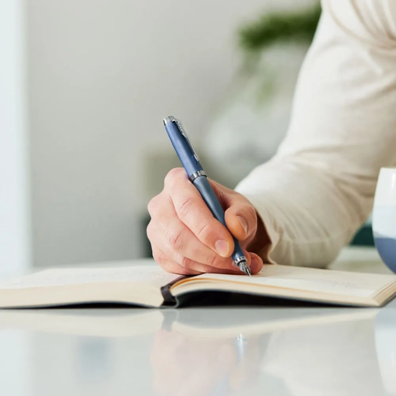 PLUMA PARKER IM WRITING RITUALS AZUL MED TINTA AZUL - 7