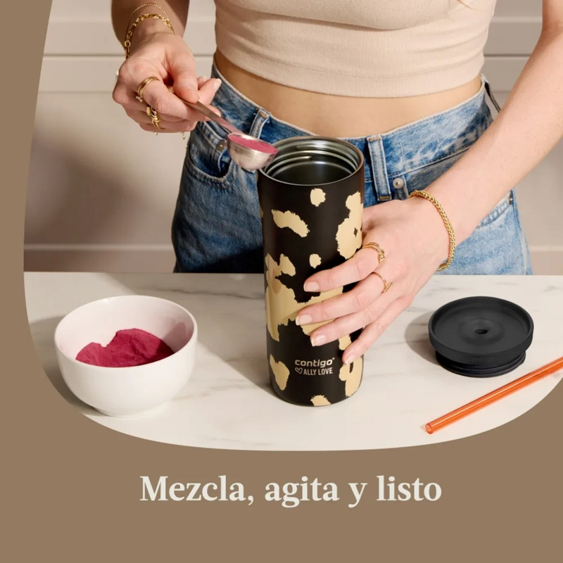 VASO TERMICO 20H FRIO CONTIGO ALLY LOVE SV 2 NEGRO 709 ML - 7