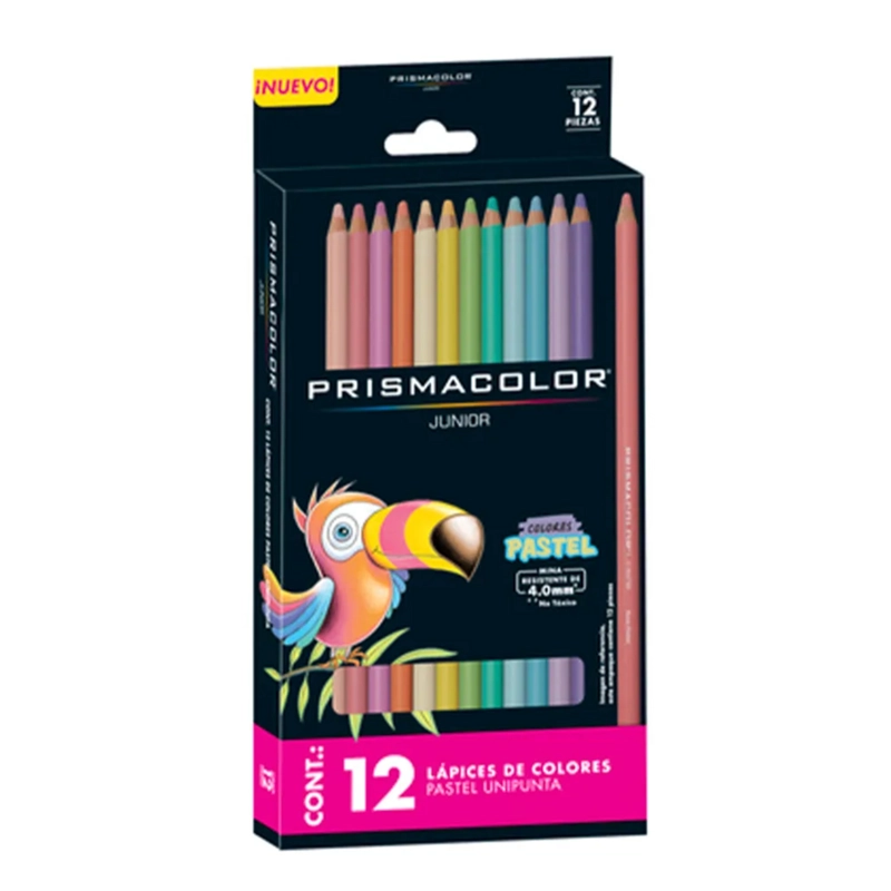SET LAPICES DE COLORES PRISMACOLOR JUNIOR 12 UNIDADES PASTEL - 1