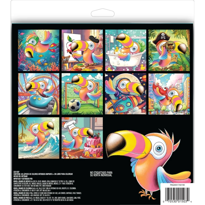 SET PRISMACOLOR JUNIOR LAPICES DE COLORES 48 UNID + LIBRO - 2