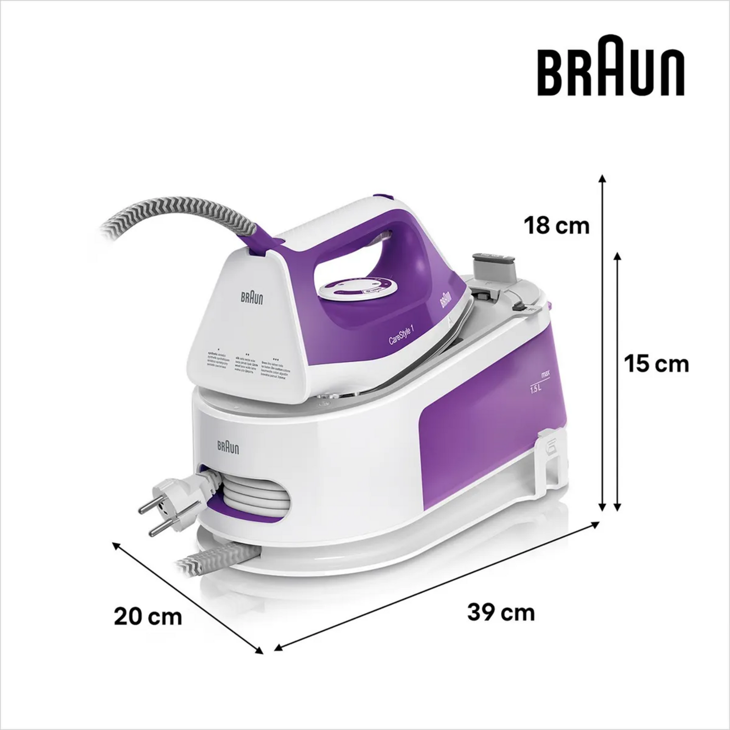 CENTRO PLANCHADO BRAUN CARESTYLE 1 VAPOR ALTA PRESION 6B - 5