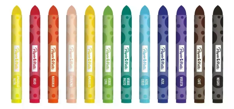 CRAYONES LAPICES DE CERA REDONDOS 12U PAPERMATE AZUL - 3