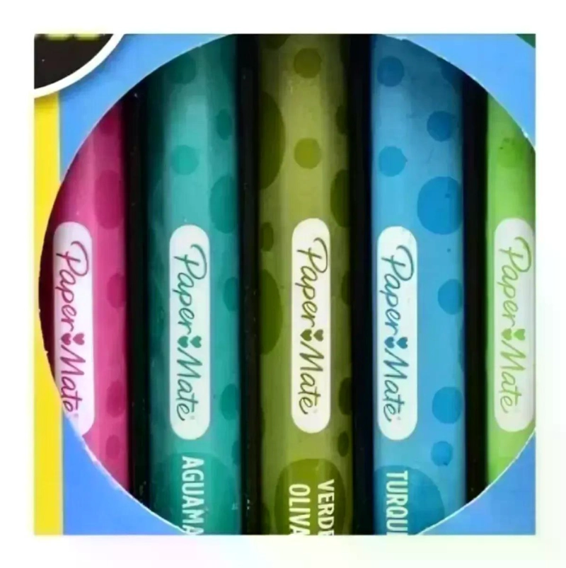CRAYONES LAPICES DE CERA REDONDOS 12U PAPERMATE AZUL - 5