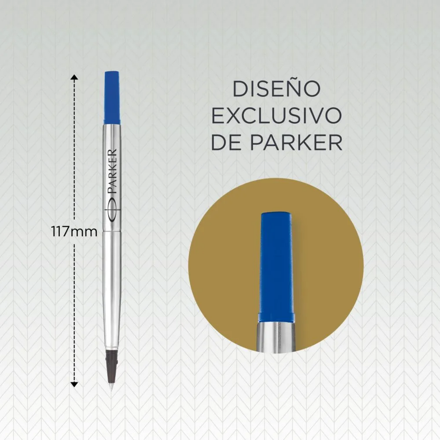 REPUESTO PARA ROLLERBALL PARKER AZUL QUINK 1 UNIDAD 0,7 MM - 3