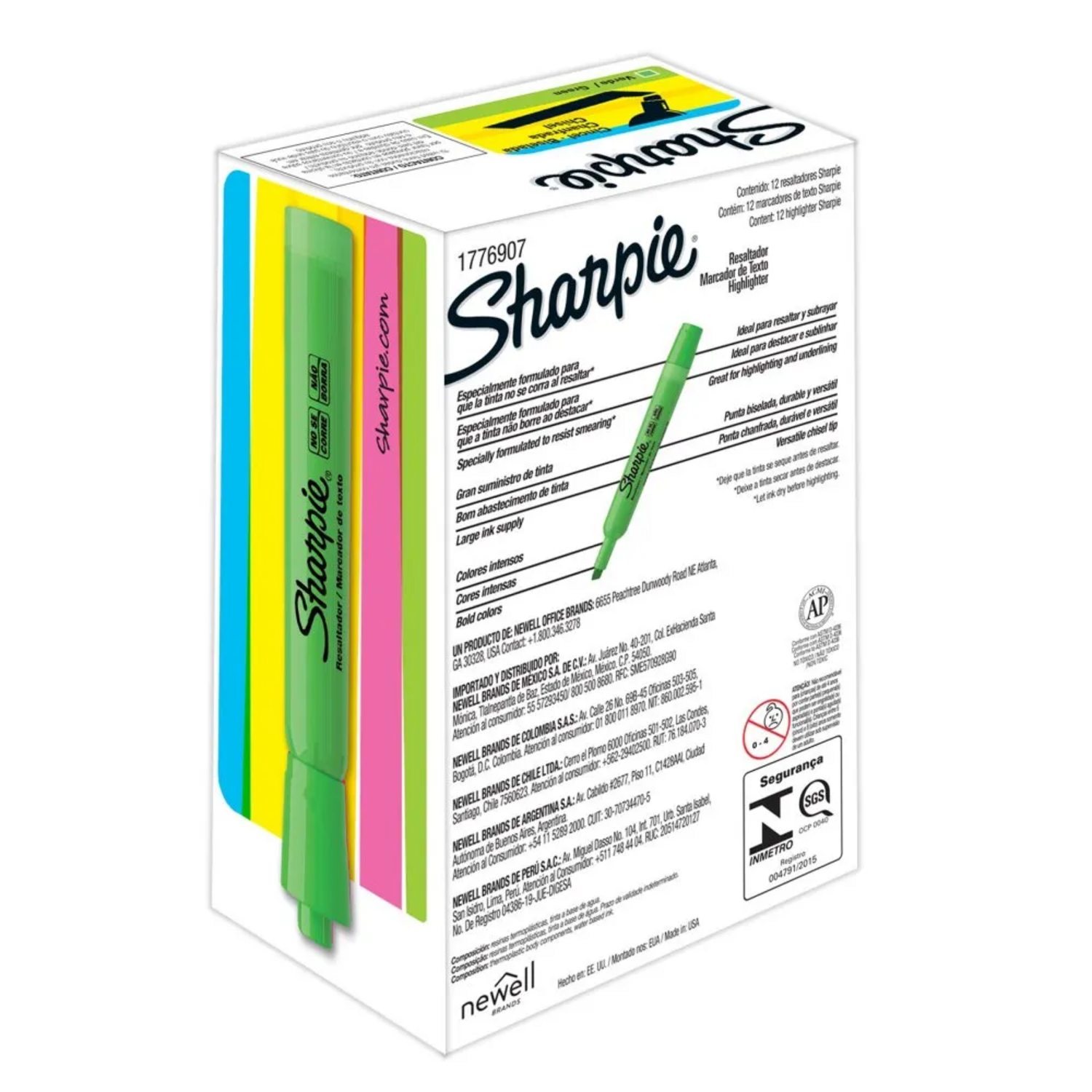 DESTACADOR SHARPIE TANK VERDE 25026B FLUOR BISELADO - 7