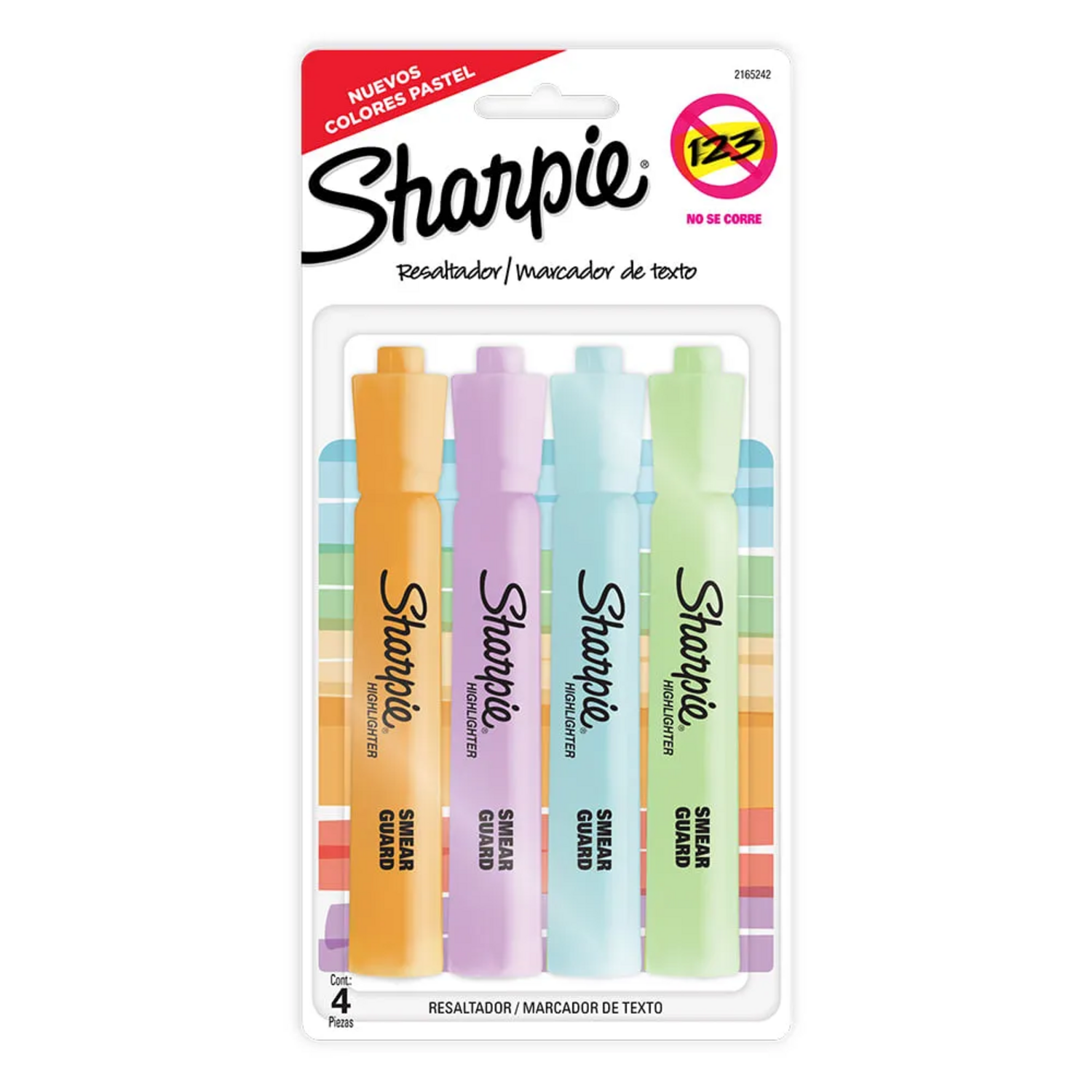 DESTACADORES SHARPIE TANK PASTEL X4 CINCEL SECADO RAPIDO - 1