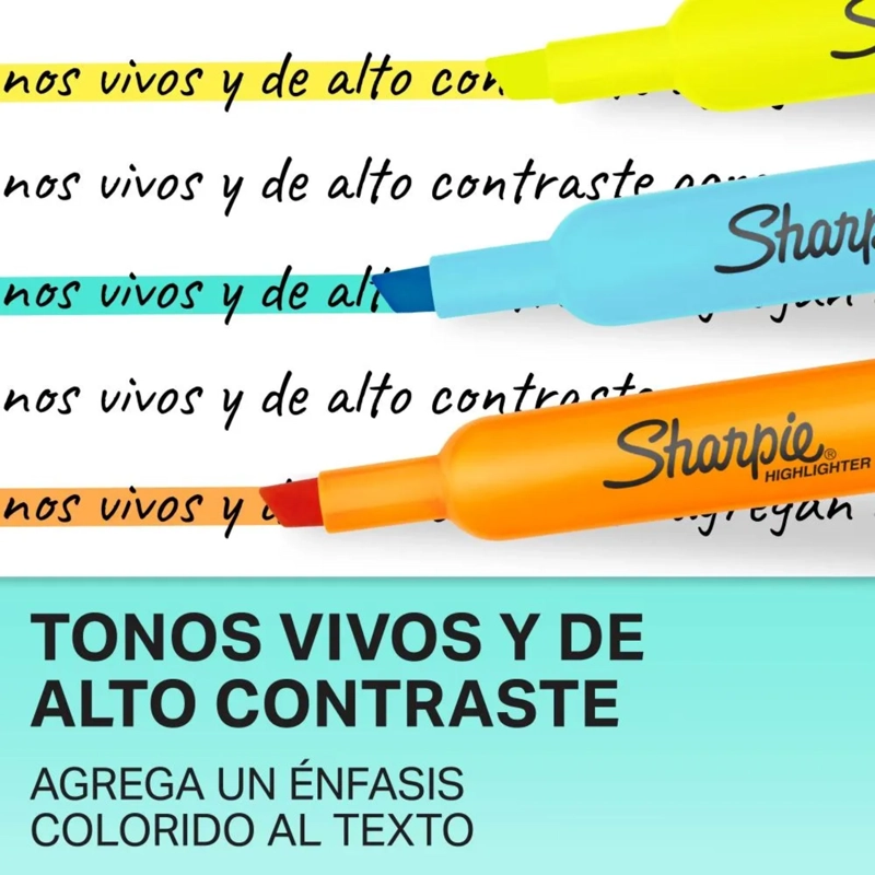 DESTACADORES SHARPIE TANK PASTEL X4 CINCEL SECADO RAPIDO - 5
