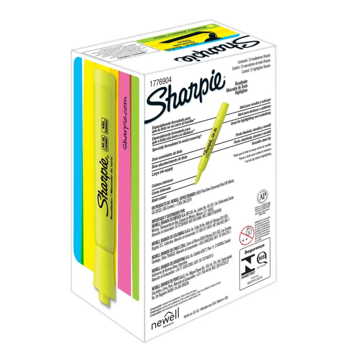 DESTACADOR SHARPIE TANK AMARILLO 25025B FLUOR BISELADO - 4