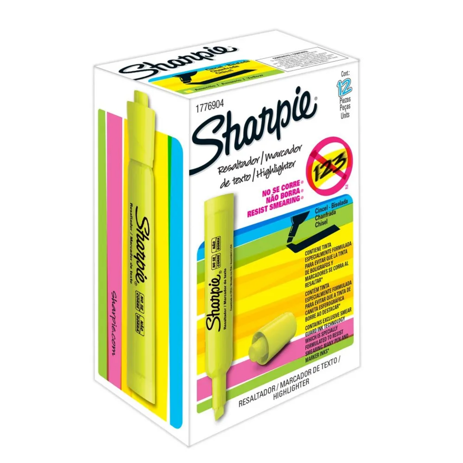 DESTACADOR SHARPIE TANK AMARILLO 25025B FLUOR BISELADO - 6