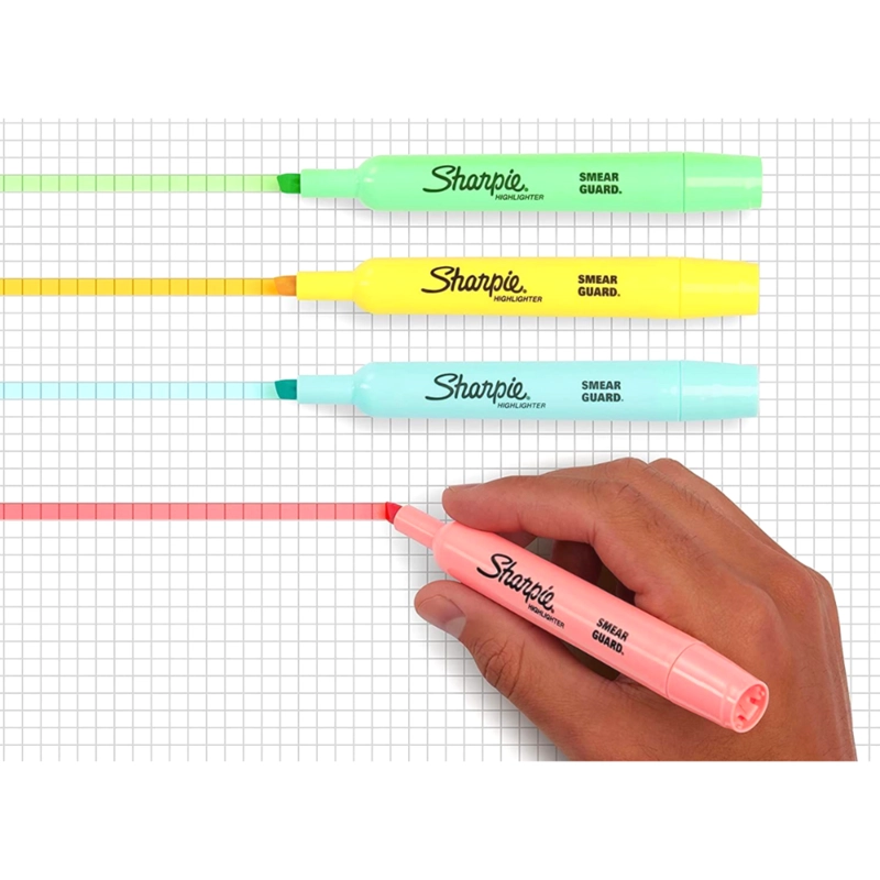 DESTACADORES SHARPIE TANK 6 COLORES PASTEL Y PUNTA CINCEL - 2