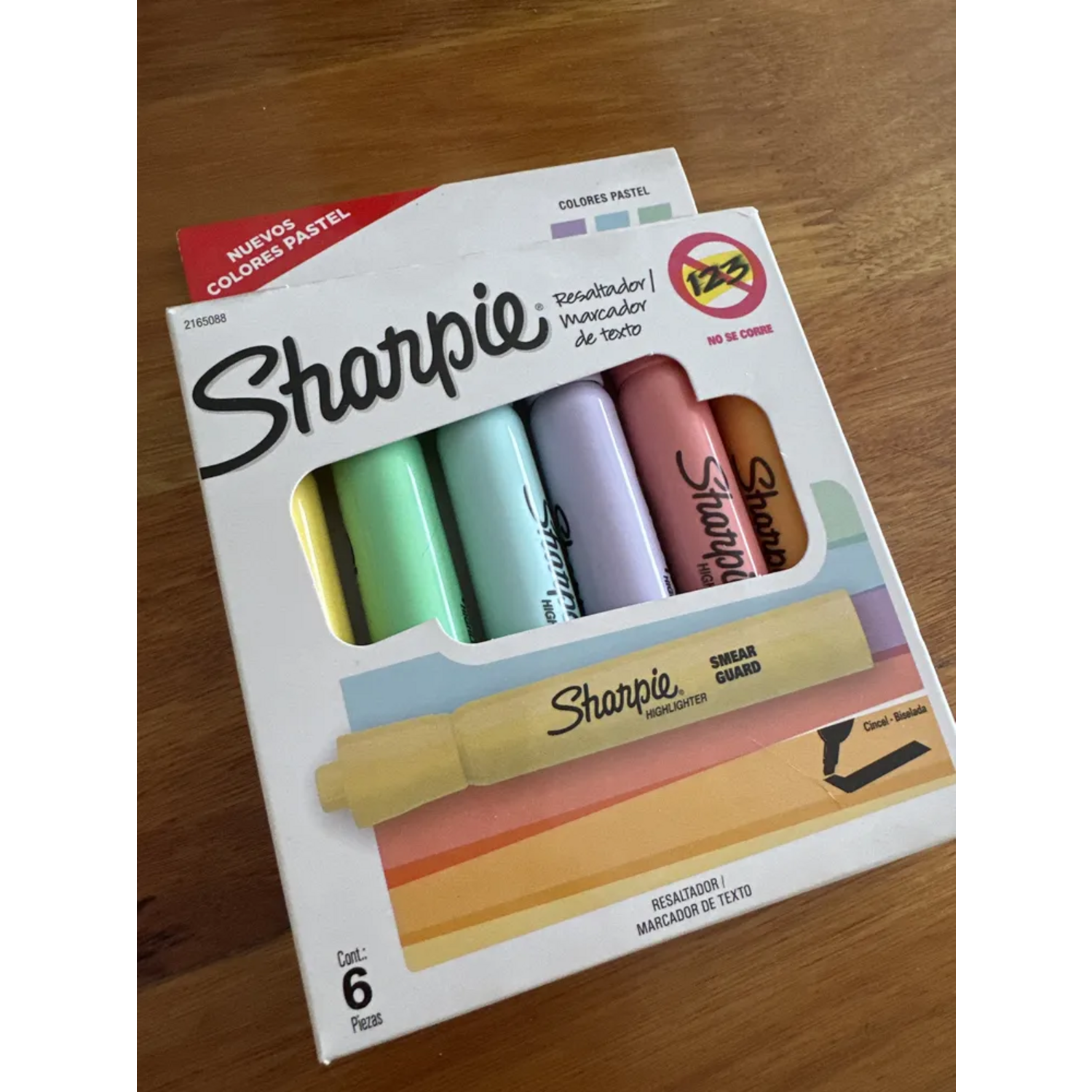 DESTACADORES SHARPIE TANK 6 COLORES PASTEL Y PUNTA CINCEL - 4