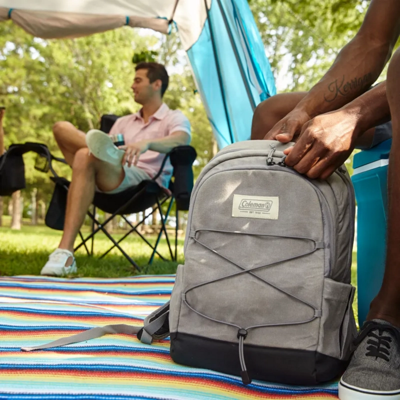COOLER COLEMAN MOCHILA 30 LATAS 24H TE RMICA OUTDOOR GRIS - 2