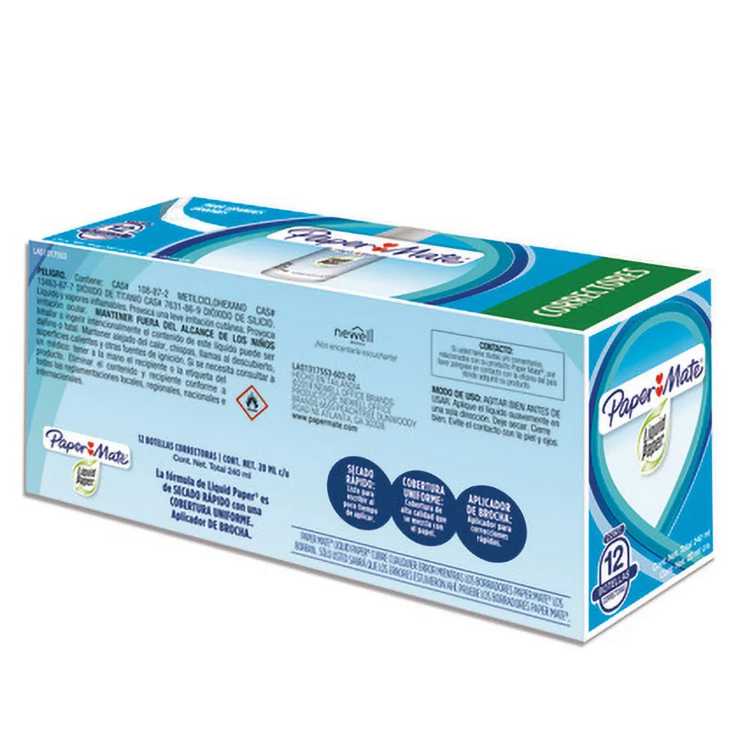 LIQUID PAPER BOTELLA 20 ML PAPER MATE BLANCO SECADO RAPIDO - 6