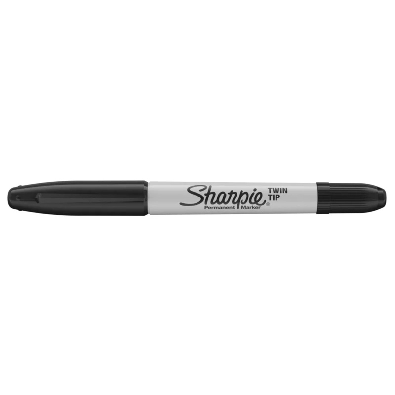 MARCADOR PERMANENTE SHARPIE DOBLE PUNTA NEGRO INDIVIDUAL - 1