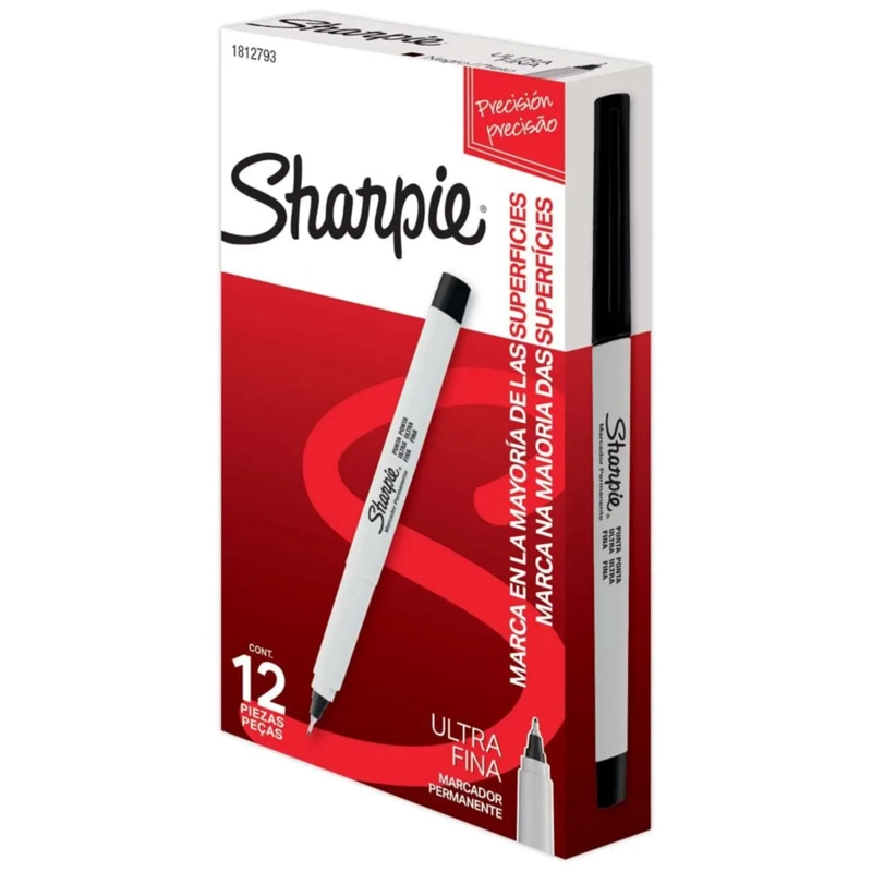 MARCADOR PERMANENTE SHARPIE PUNTA ULTRAFINA NEGRO INDIVIDUAL - 3
