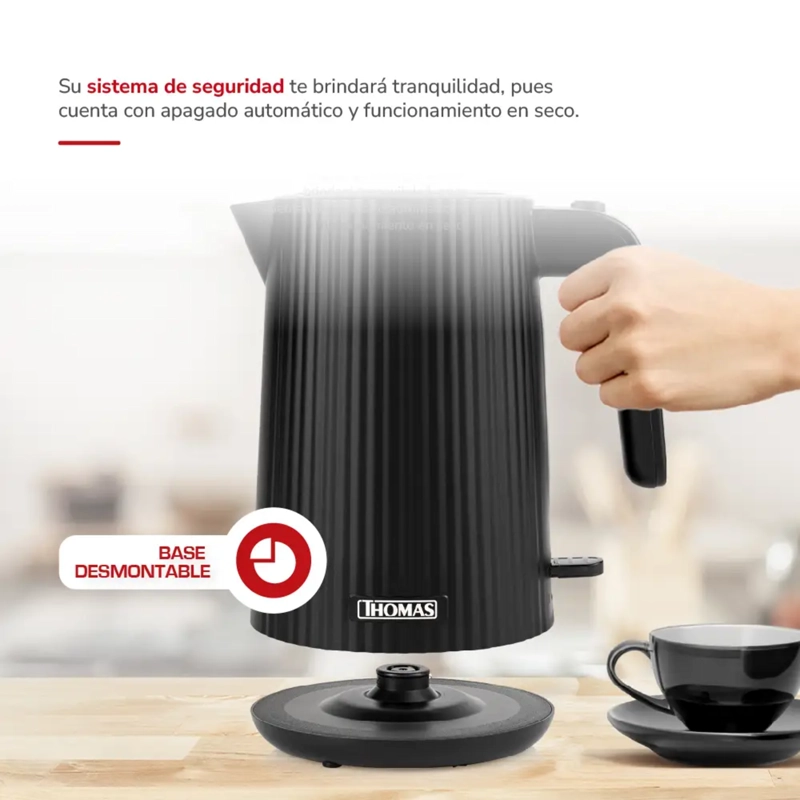 HERVIDOR THOMAS TH-4343N 1.8L 2200W RAPIDO Y ECONOMICO - 6