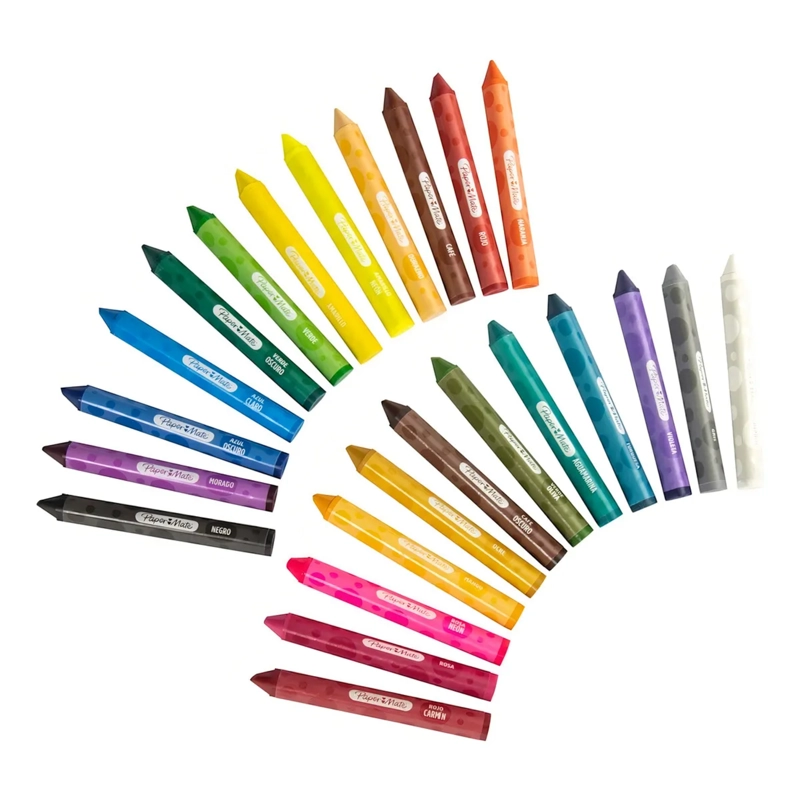 LAPICES DE CERA CRAYONES TRIANGULAR PAPERMATE 24 COLORES - 2