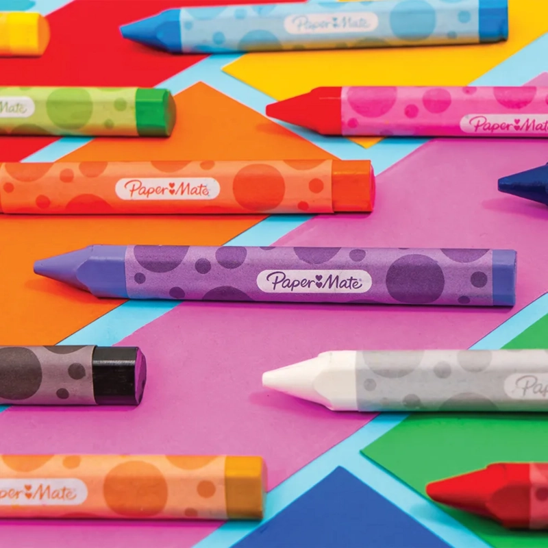 LAPICES DE CERA CRAYONES TRIANGULAR PAPERMATE 24 COLORES - 4