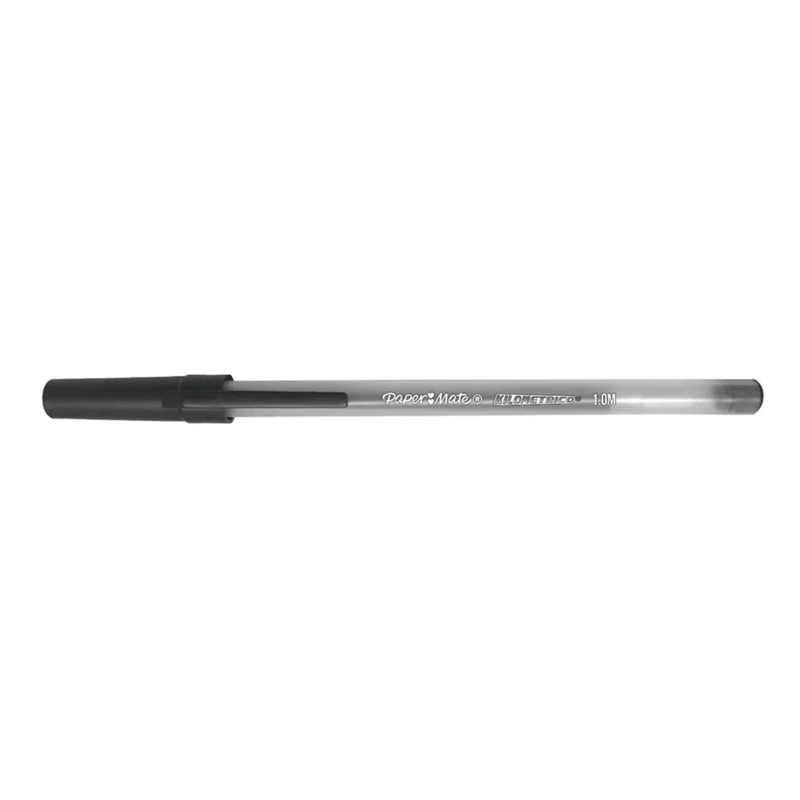 CAJA 60 BOLIGRAFOS PAPERMATE ECONOMICO KILOME TRICO NEGRO - 2