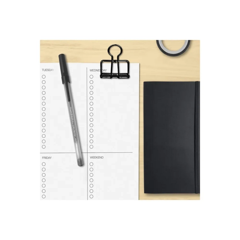 CAJA 60 BOLIGRAFOS PAPERMATE ECONOMICO KILOME TRICO NEGRO - 3