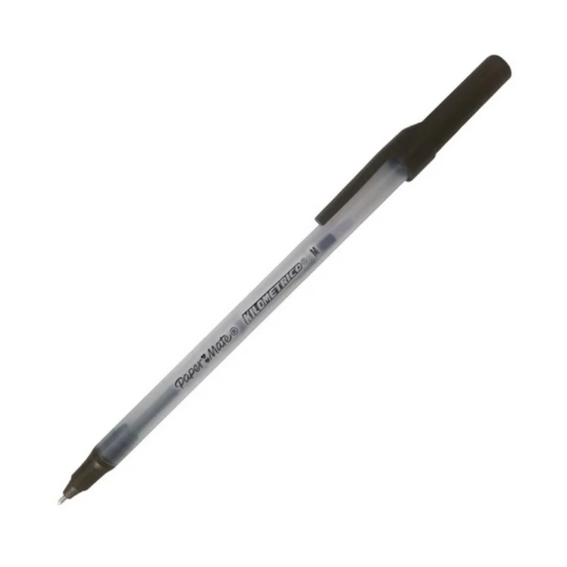 CAJA 60 BOLIGRAFOS PAPERMATE ECONOMICO KILOME TRICO NEGRO - 5