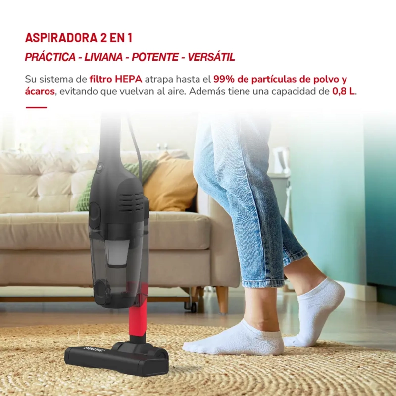 ASPIRADORA VERTICAL 2 EN 1 THOMAS TH-1020C FILTRO HEPA 600W - 5