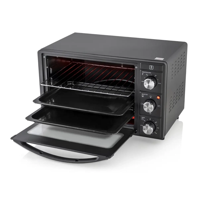 HORNO ELE CTRICO 25 LITROS THOMAS TH-25N01 TIMER GRILL NEGRO - 4