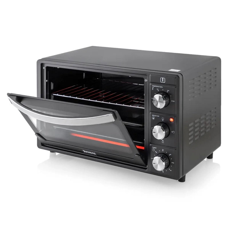 HORNO ELE CTRICO 25 LITROS THOMAS TH-25N01 TIMER GRILL NEGRO - 5