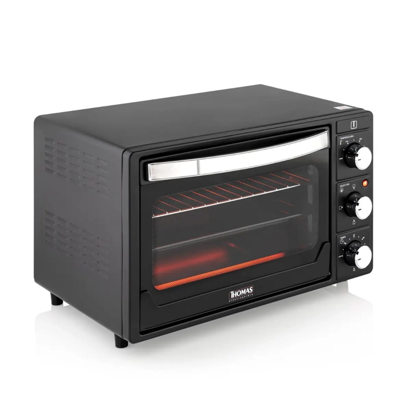 HORNO ELE CTRICO 25 LITROS THOMAS TH-25N01 TIMER GRILL NEGRO - 7