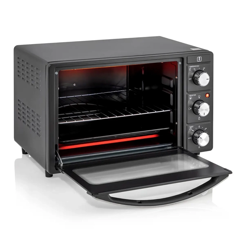 HORNO ELE CTRICO 25 LITROS THOMAS TH-25N01 TIMER GRILL NEGRO - 9