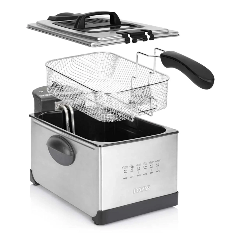 FREIDORA ACEITE THOMAS 5 LITROS 1950W RAPIDA INOX 190C - 4