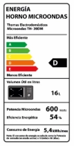 MICROONDAS THOMAS DIGITAL COMPACTO 20 LITROS 800W TH20DM - 3