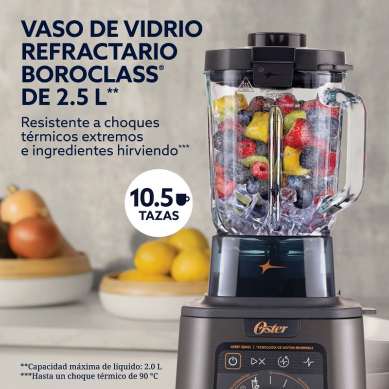 LICUADORA PROFESIONAL OSTER TITAN 2200W VASO VIDRIO 2.5L - 6