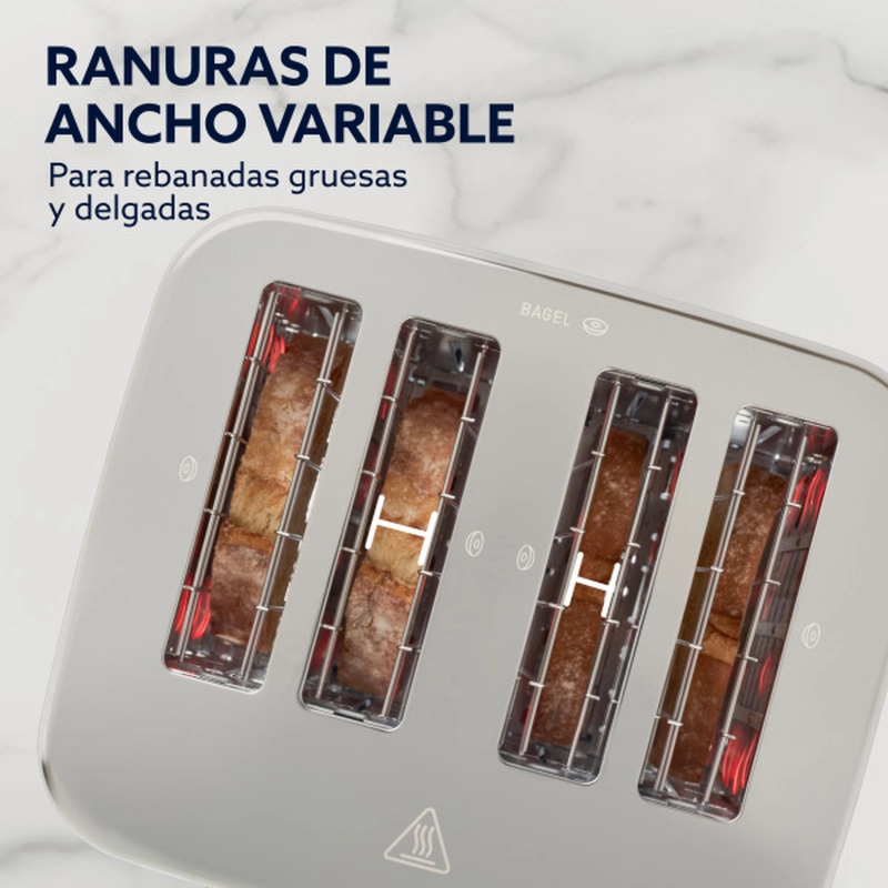 TOSTADOR OSTER PREMIUM BEIGE 4 REBANADAS LUCES BANDEJA MIGAS - 6