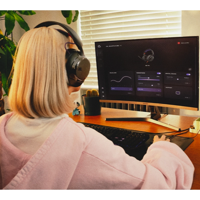 AUDIFONOS JBL QUANTUM 250 GAMER MULTIPLATAFORMA NEGRO - 9