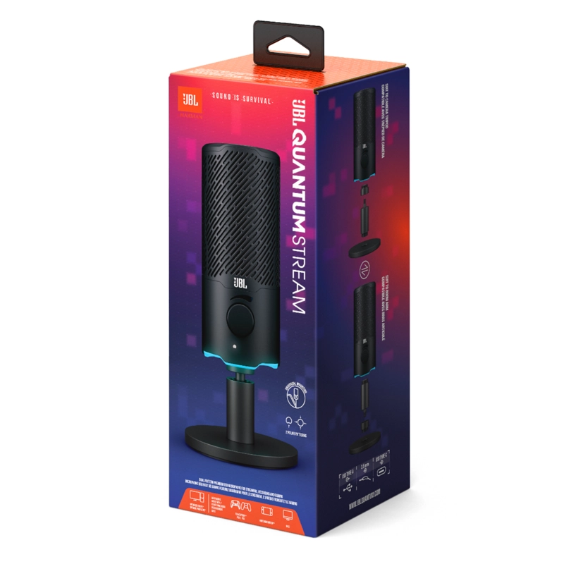 MICROFONO JBL QUANTUM STREAM USB GAMER PODCAST PREMIUM NEGRO - 2