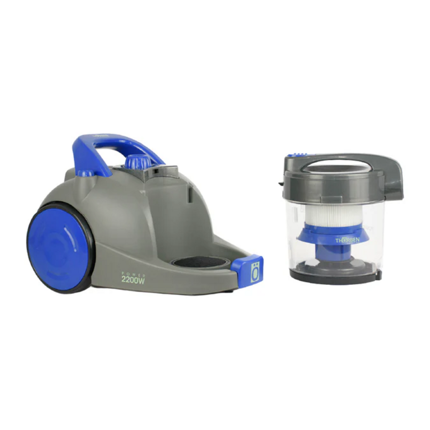 ASPIRADORA THORBEN POWER CYCLONIC SIN BOLSA HEPA 2200W GRIS - 9