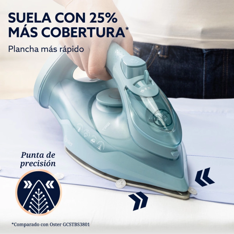 PLANCHA A VAPOR OSTER S7000 CERAMICA GOLPE 180G 1600W VERDE - 7