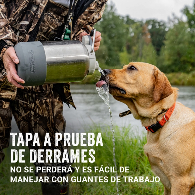 GALON COLEMAN PRO ACERO 3,8L FRIO OUTDOOR ANTIDERRAME GRIS - 5