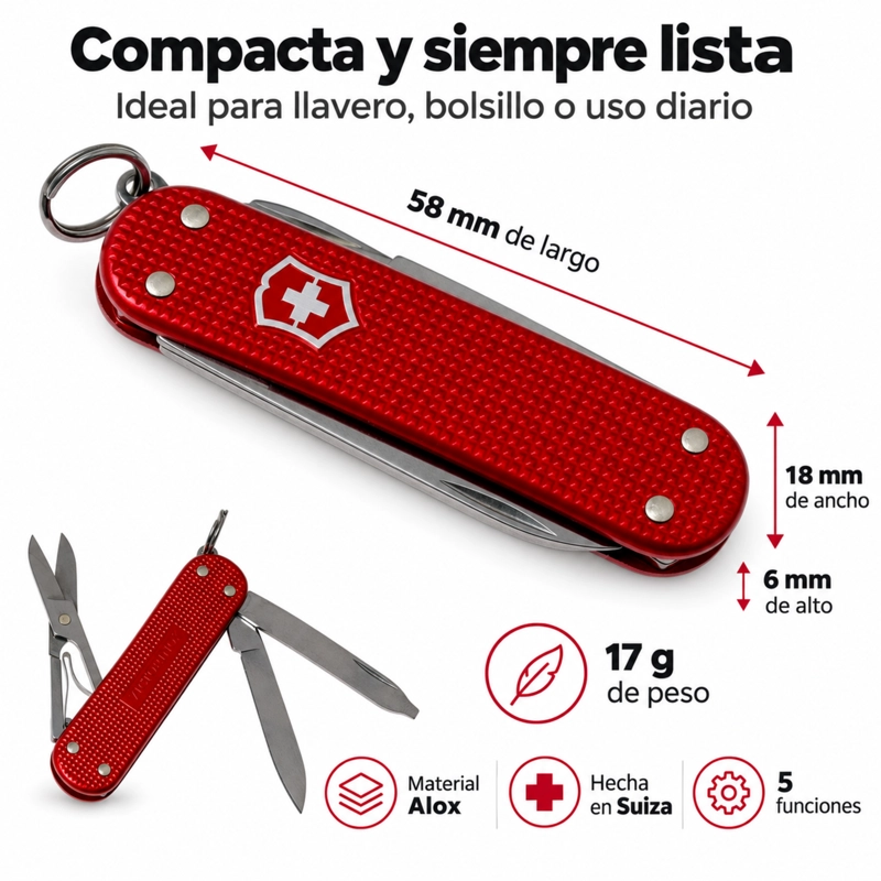 CORTAPLUMA VICTORINOX CLASSIC ALOX SWEET BERRY 5 FUNCIONES - 3