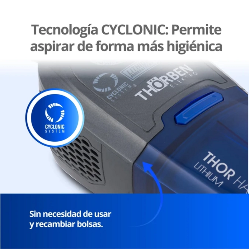 ASPIRADORA INALAMBRICA THORBEN HANDY LITHIUM 14.8V PORTATIL - 3