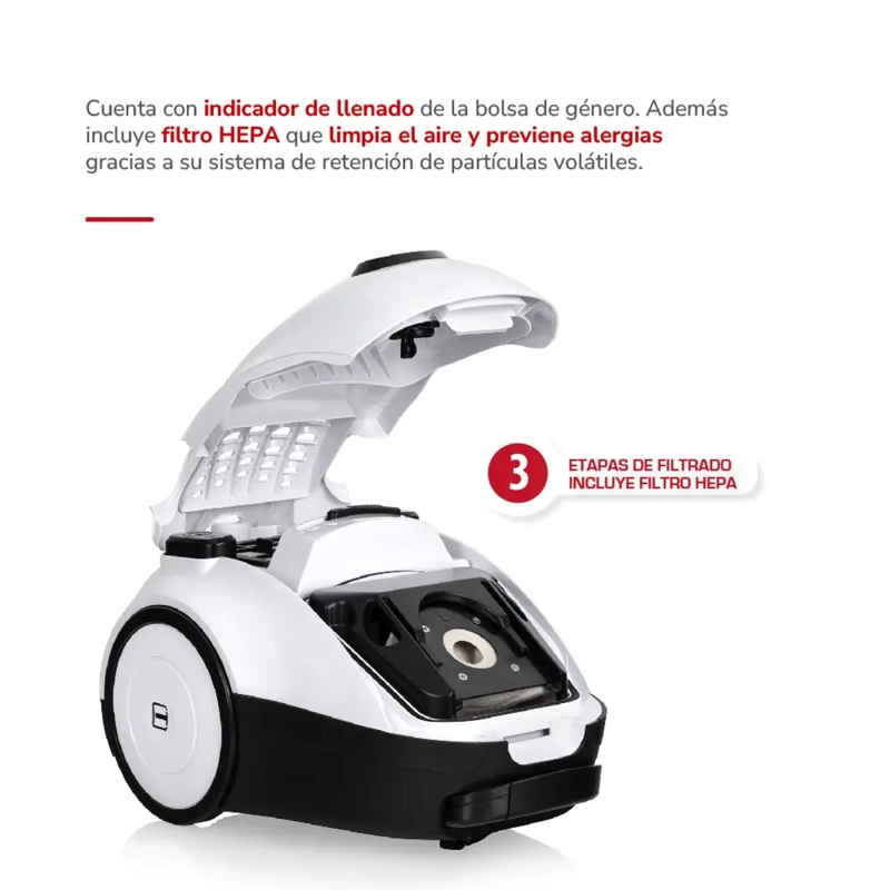 ASPIRADORA THOMAS TH-1870 1800W HEPA 12 BOLSA REUTILIZABLE - 4